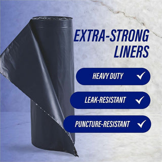 Genuine Joe Maximum Strength Trash Can Liner - Extra Large Size - 60 gal Capacity - 39" Width x 56" Length - 1.55 mil (39 Micron) Thickness - Low Density - Silver - Plastic Resin - 50/Carton - Food Waste, Office Waste, Can, Debris - Recycled