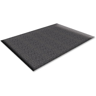 Genuine Joe Soft Step Vinyl Anti-Fatigue Mats - Warehouse - 36" Length x 24" Width x 0.375" Thickness - Vinyl - Black - 1Each - 