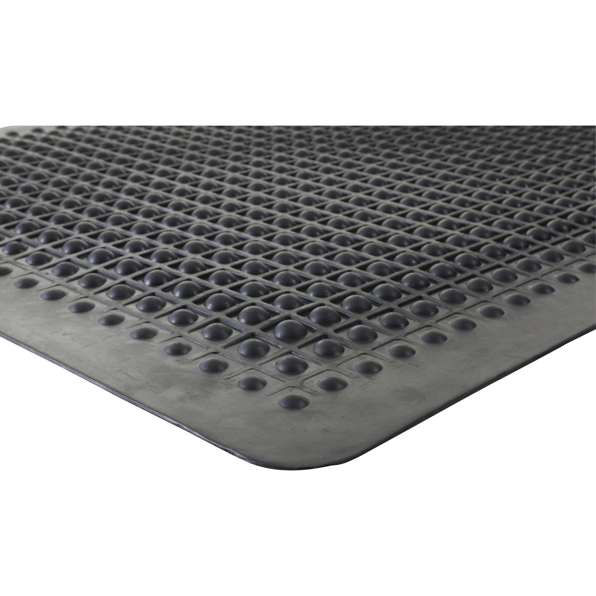Genuine Joe Flex Step Rubber Anti-Fatigue Mats - Warehouse - 60" Length x 36" Width - Rubber - Black - 1Each