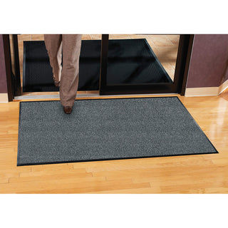 Genuine Joe Platinum Series Indoor Wiper Mats - Warehouse, Indoor - 56" Length x 33.50" Width - Nylon, Rubber - Gray - 1Each - 
