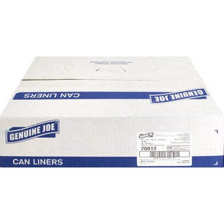 Genuine Joe Economy High-Density Can Liners - Large Size - 45 gal Capacity - 40" Width x 46" Length - 0.39 mil (10 Micron) Thickness - High Density - Translucent - Resin - 250/Carton