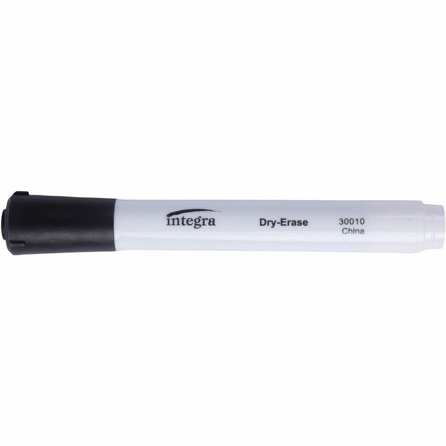 Integra Chisel Point Dry-erase Markers - Chisel Marker Point Style - Black - 1 Dozen