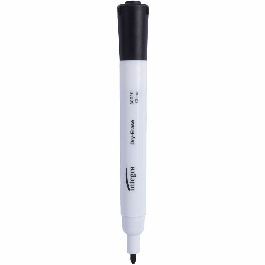 Integra Chisel Point Dry-erase Markers - Chisel Marker Point Style - Black - 1 Dozen
