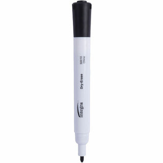 Integra Chisel Point Dry-erase Markers - Chisel Marker Point Style - Black - 1 Dozen
