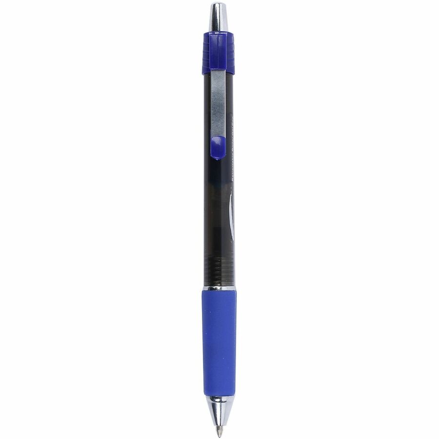 Integra Retractable Roller Gel Pen with Metal Clip - 0.7 mm Pen Point Size - Retractable - Blue Gel-based Ink - Blue Barrel - 1 Dozen