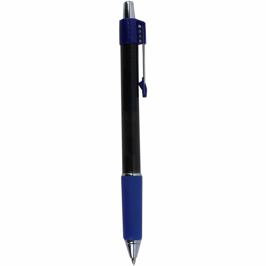 Integra Retractable Roller Gel Pen with Metal Clip - 0.7 mm Pen Point Size - Retractable - Blue Gel-based Ink - Blue Barrel - 1 Dozen