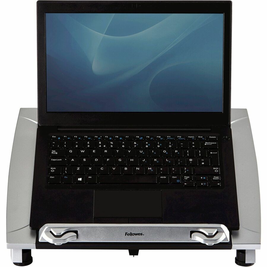 Office Suites Laptop Riser Plus, 15.06" x 10.5" x 6.5", Black/Silver, Supports 10 lbs