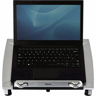 Office Suites Laptop Riser Plus, 15.06" x 10.5" x 6.5", Black/Silver, Supports 10 lbs