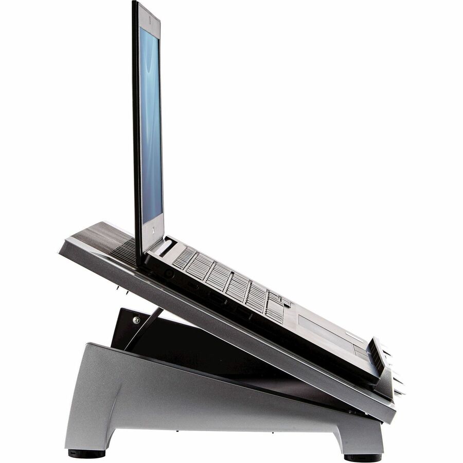Office Suites Laptop Riser Plus, 15.06" x 10.5" x 6.5", Black/Silver, Supports 10 lbs