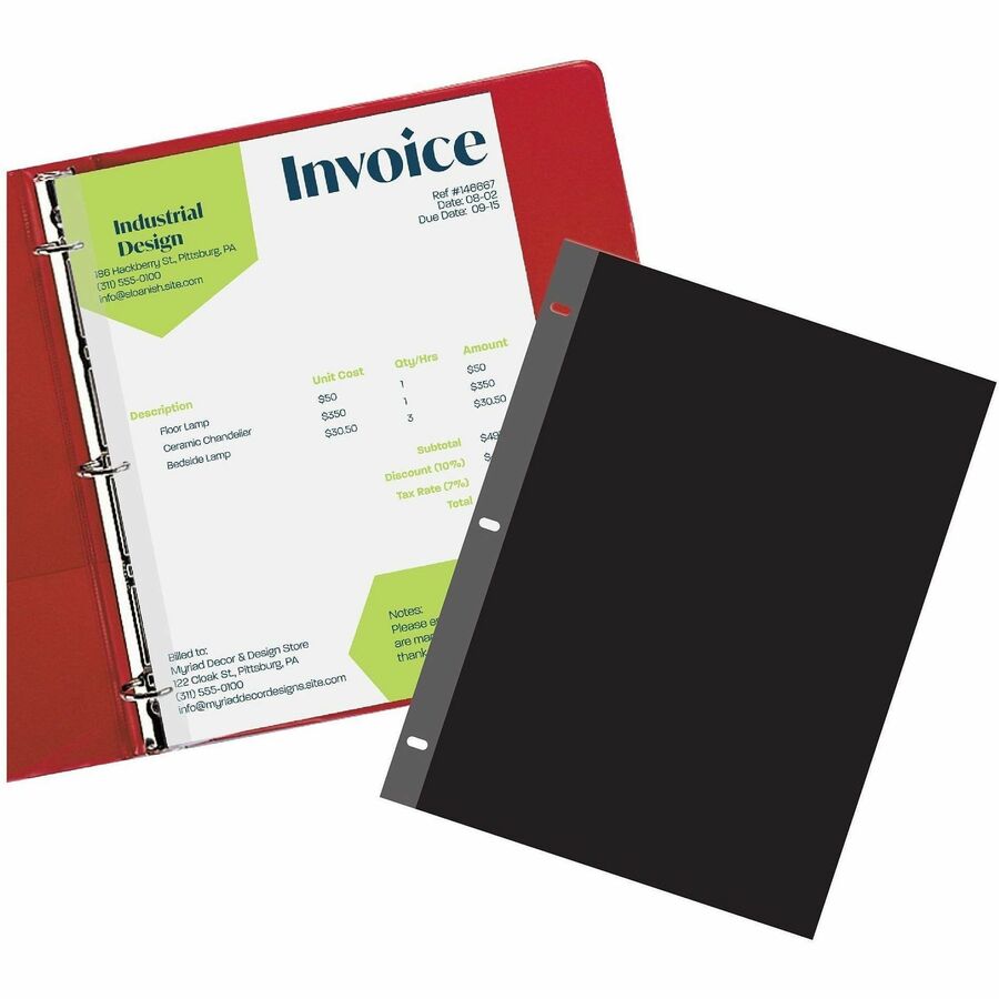 Traditional Polypropylene Sheet Protectors, Standard Weight, 11 x 8.5, 100/Box