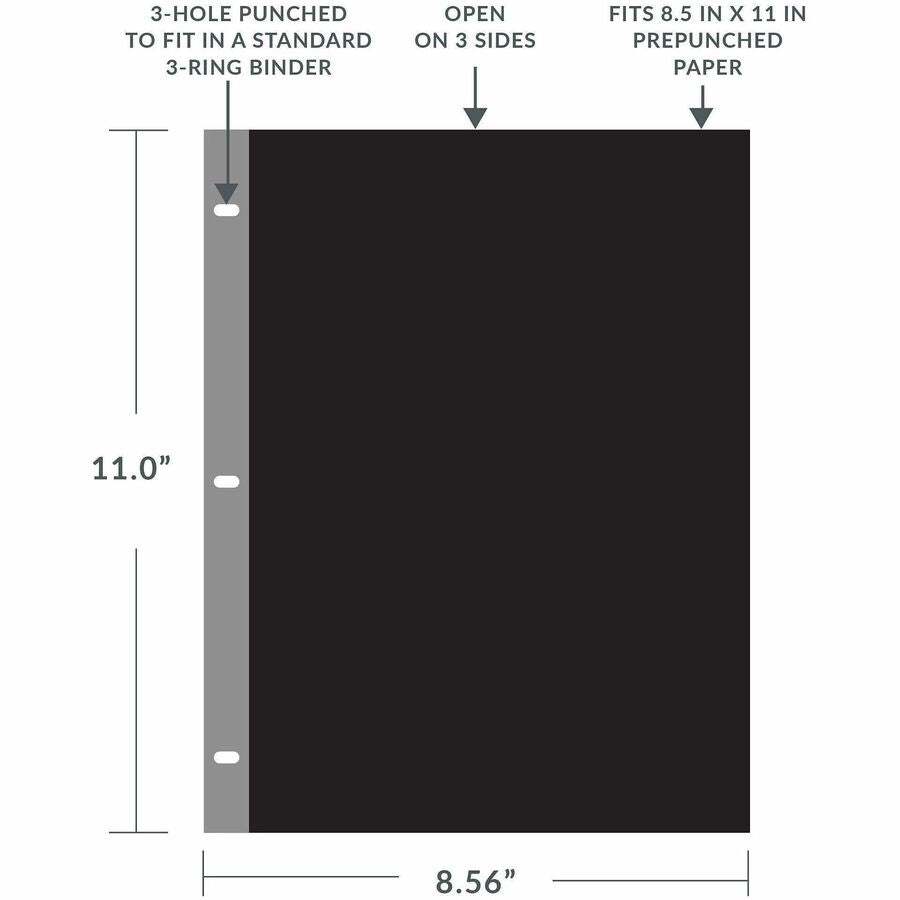 Traditional Polypropylene Sheet Protectors, Standard Weight, 11 x 8.5, 100/Box