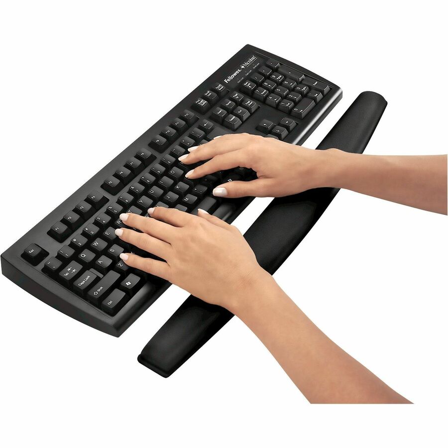 Memory Foam Keyboard Wrist Rest, 19.31 x 2.31, Black