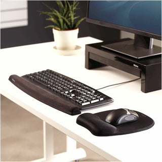 Memory Foam Mouse Pad with Wrist Rest, 7.93 x 9.25, Black