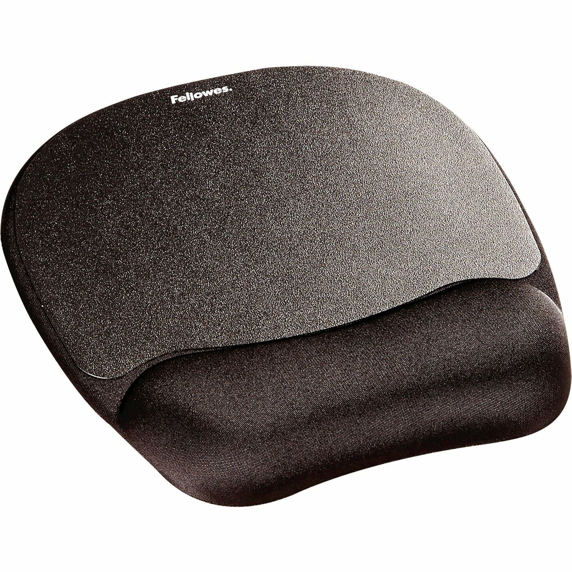 Memory Foam Mouse Pad with Wrist Rest, 7.93 x 9.25, Black