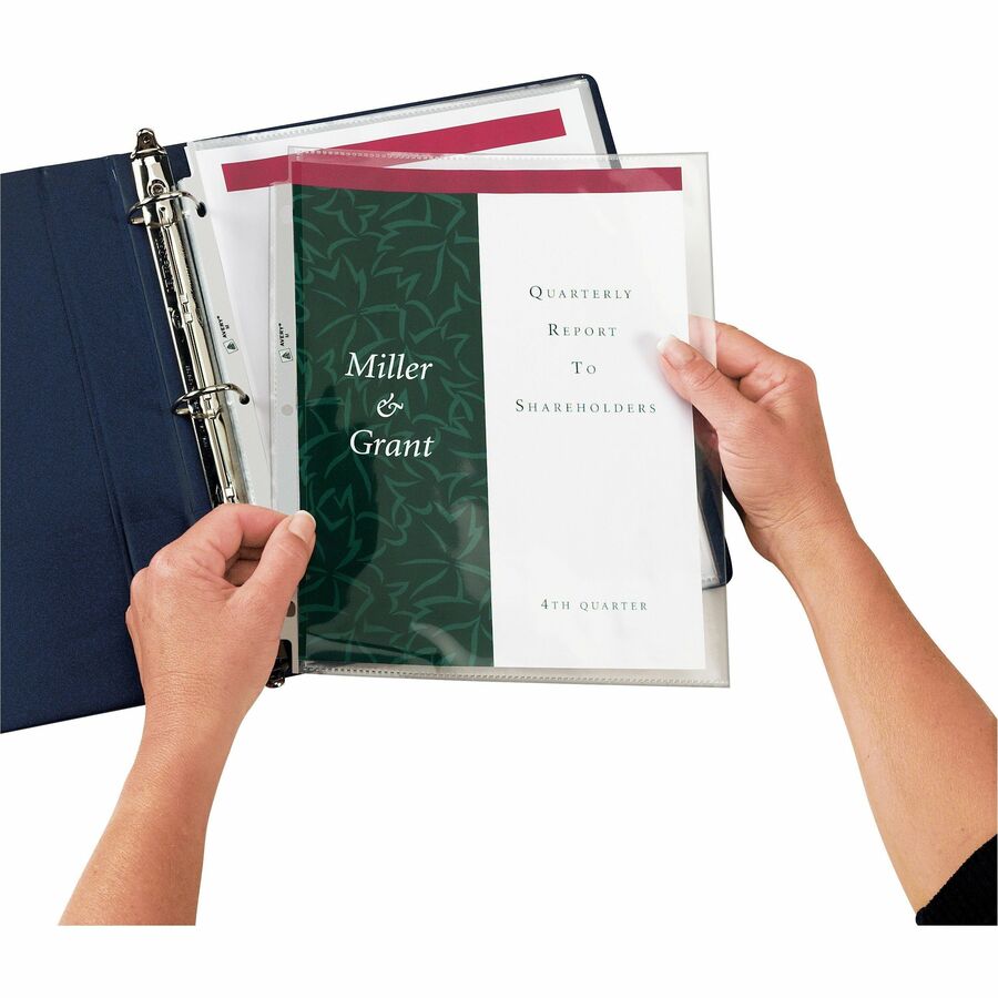 Avery Side Insert Sheet Protectors - For Letter 8 1/2" x 11" Sheet - Ring Binder - Side Loading - Clear - Polypropylene - 25 / Pack