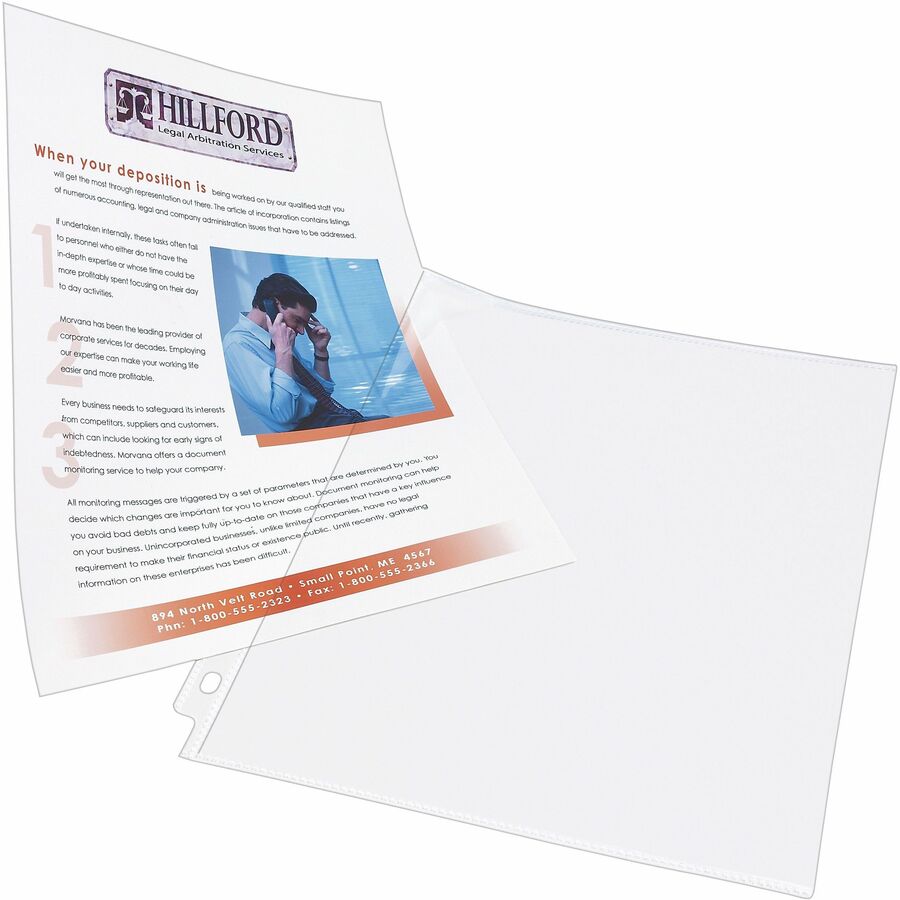 Avery Side Insert Sheet Protectors - For Letter 8 1/2" x 11" Sheet - Ring Binder - Side Loading - Clear - Polypropylene - 25 / Pack