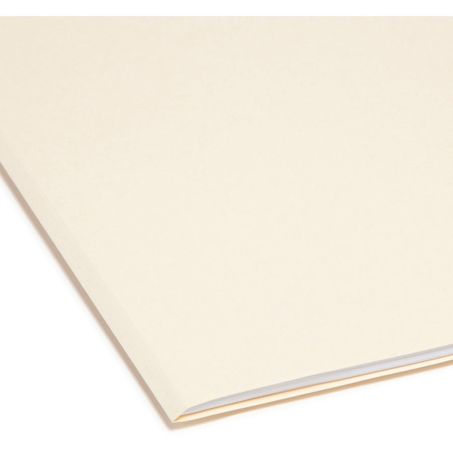 Smead 1/5 Tab Cut Letter Recycled Top Tab File Folder - 8 1/2" x 11" - 3/4" Expansion - Top Tab Location - Assorted Position Tab Position - Manila - 10% Recycled - 12 / Set - 