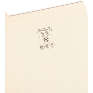 Smead 1/5 Tab Cut Letter Recycled Top Tab File Folder - 8 1/2" x 11" - 3/4" Expansion - Top Tab Location - Assorted Position Tab Position - Manila - 10% Recycled - 12 / Set - 