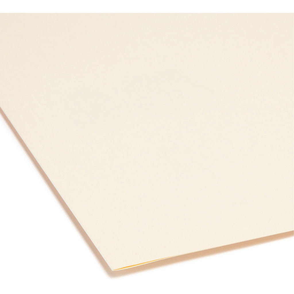 Smead 1/5 Tab Cut Letter Recycled Top Tab File Folder - 8 1/2" x 11" - 3/4" Expansion - Top Tab Location - Assorted Position Tab Position - Manila - 10% Recycled - 12 / Set - 