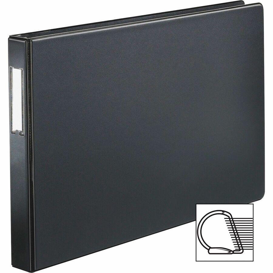 Premier Easy Open 11 x 17 Locking Slant-D Ring Binder, 3 Rings, 1" Capacity, 11 x 17, Black