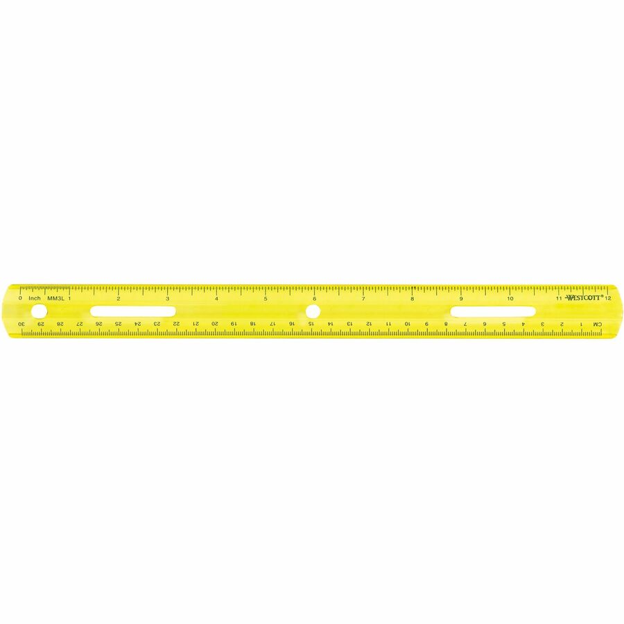 westcott-12-plastic-ruler-12-length-1-16-graduations-imperial-metric-measuring-system-plastic-1-each-assorted_acm10526 - 8