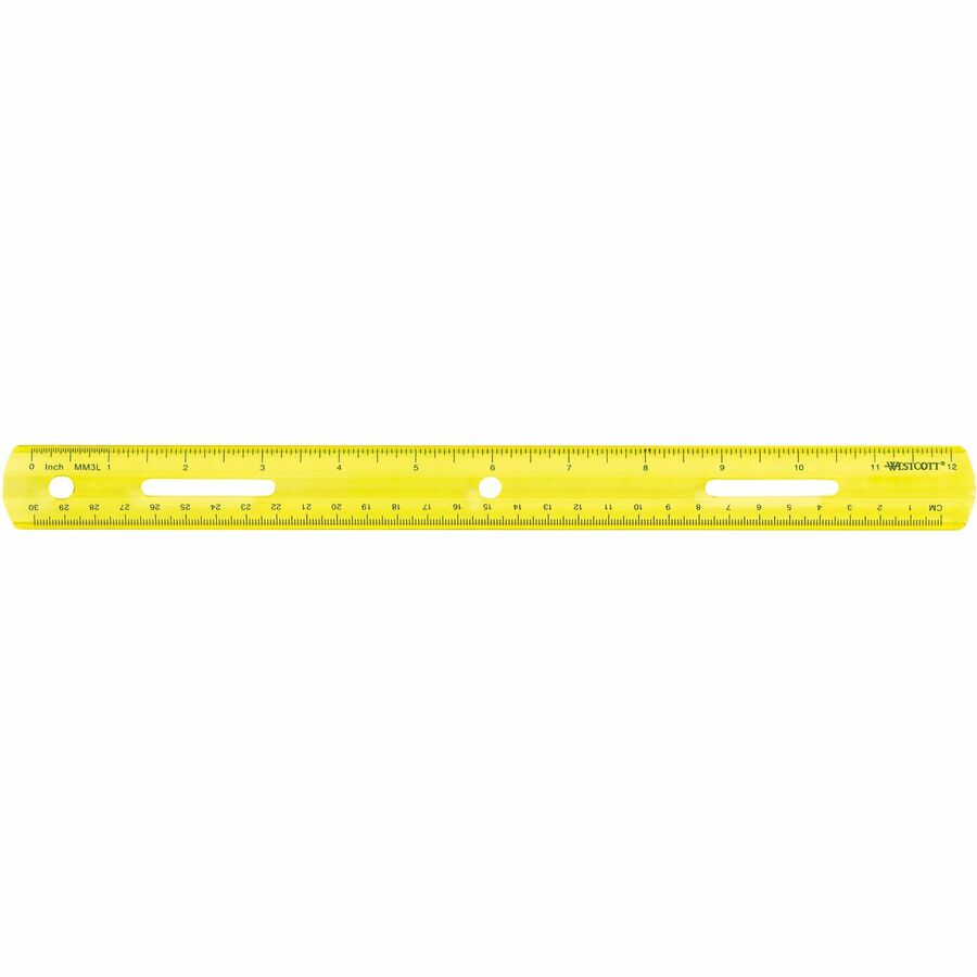 westcott-12-plastic-ruler-12-length-1-16-graduations-imperial-metric-measuring-system-plastic-1-each-assorted_acm10526 - 8