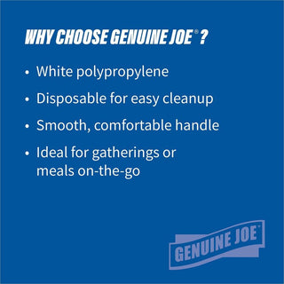Genuine Joe Medium-weight Forks - 1000/Carton - White