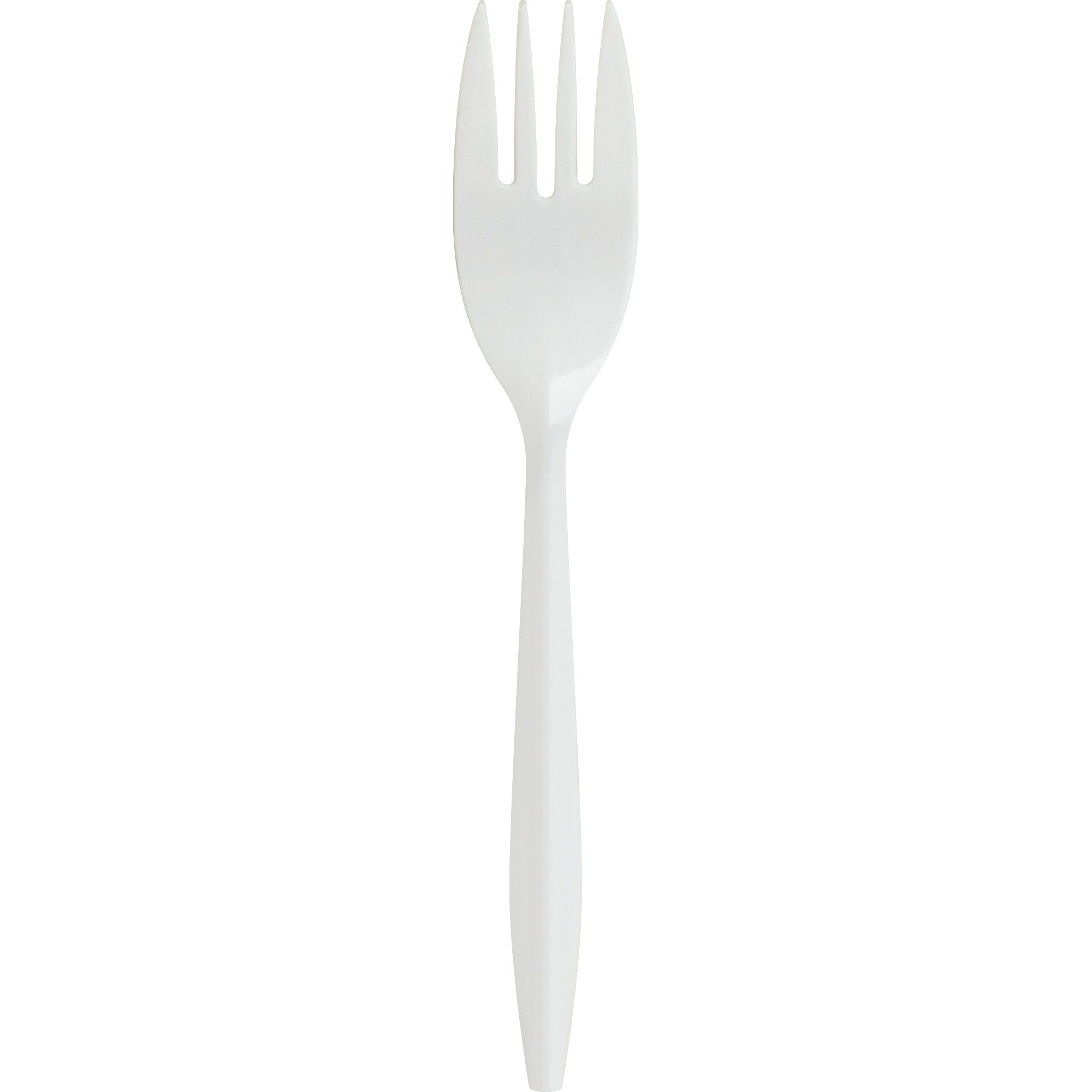 Genuine Joe Medium-weight Forks - 1000/Carton - White
