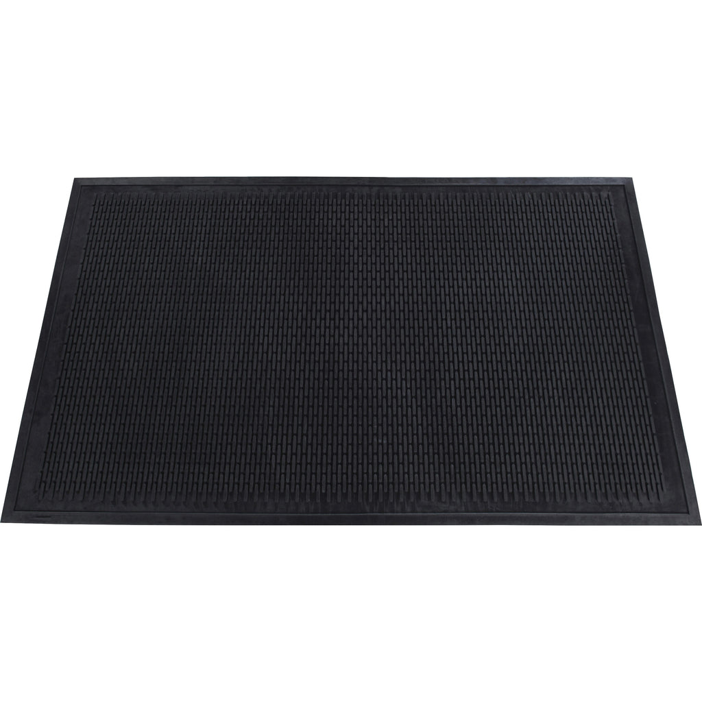 Genuine Joe Clean Step Scraper Floor Mats - Outside Entrance, Outdoor - 60" Length x 36" Width - Rubber - Black - 1Each - 