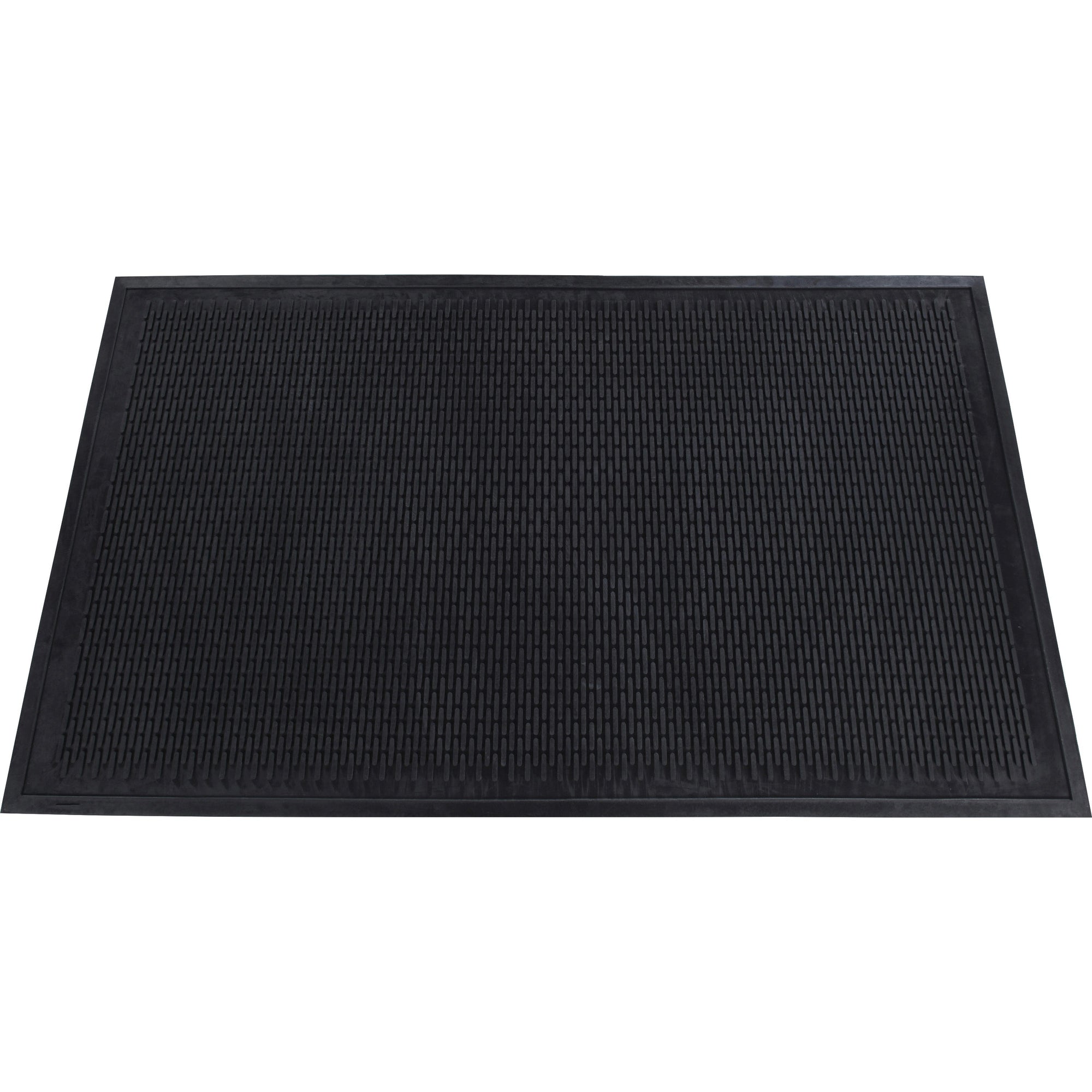 Genuine Joe Clean Step Scraper Floor Mats - Outside Entrance, Outdoor - 60" Length x 36" Width - Rubber - Black - 1Each - 
