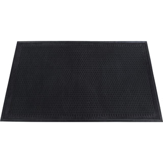 Genuine Joe Clean Step Scraper Floor Mats - Outside Entrance, Outdoor - 60" Length x 36" Width - Rubber - Black - 1Each - 