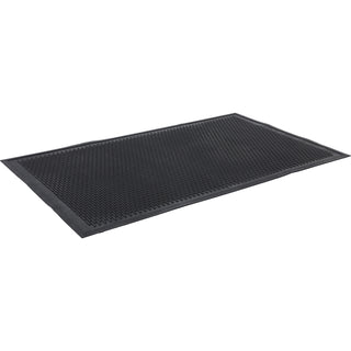 Genuine Joe Clean Step Scraper Floor Mats - Outside Entrance, Outdoor - 60" Length x 36" Width - Rubber - Black - 1Each - 