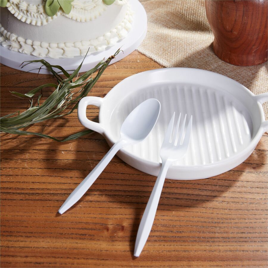 Genuine Joe Medium-weight Spoons - 1000/Carton - White