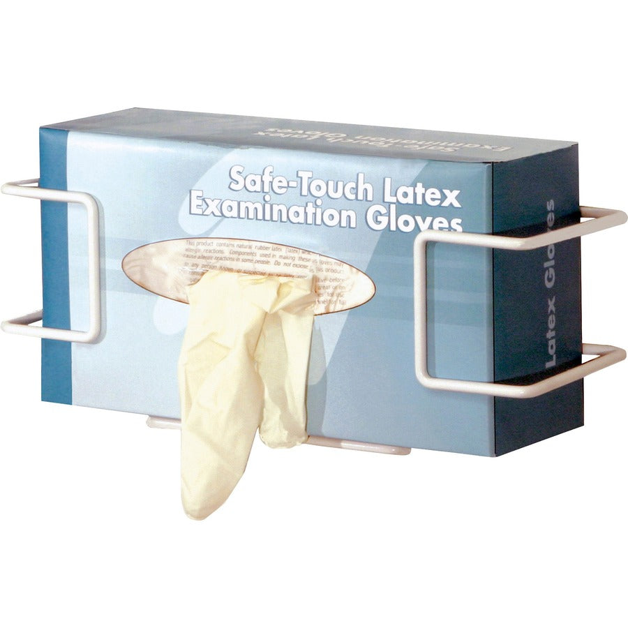 Cottage Dual Wire Glove Box Holder - 3.5" x 11" x 3" x - 1 Each - White