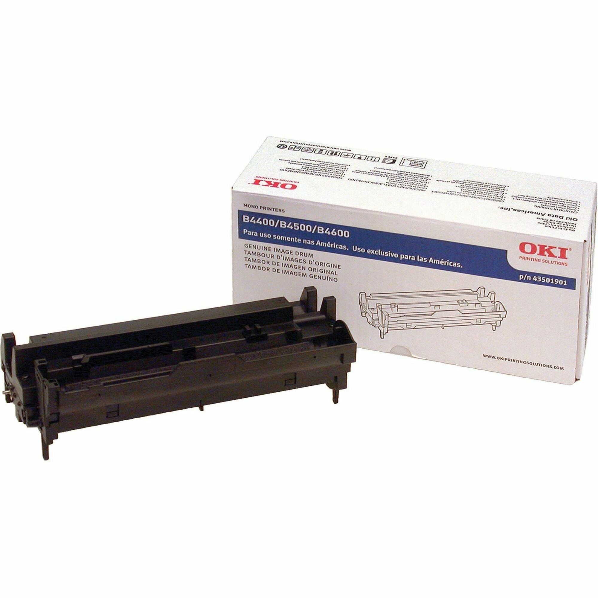 Oki 43501901 Image Drum - Laser Print Technology - 25000 - 1 Each - Black - 