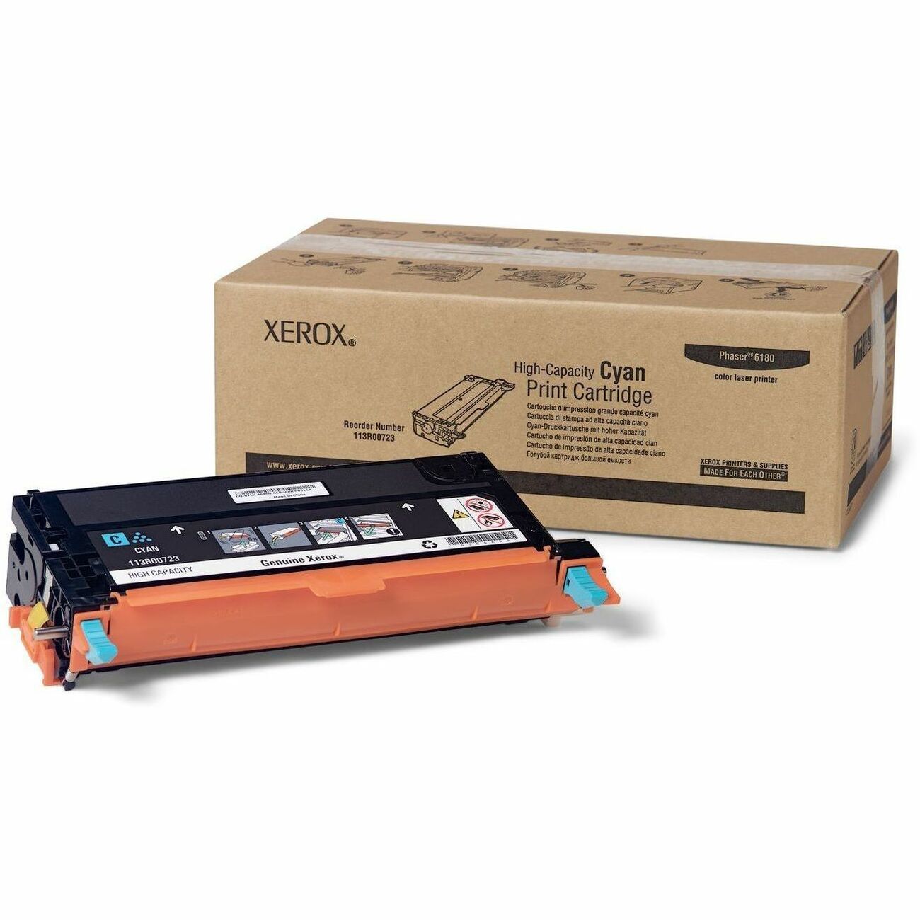 113R00723 High-Yield Toner, 6,000 Page-Yield, Cyan