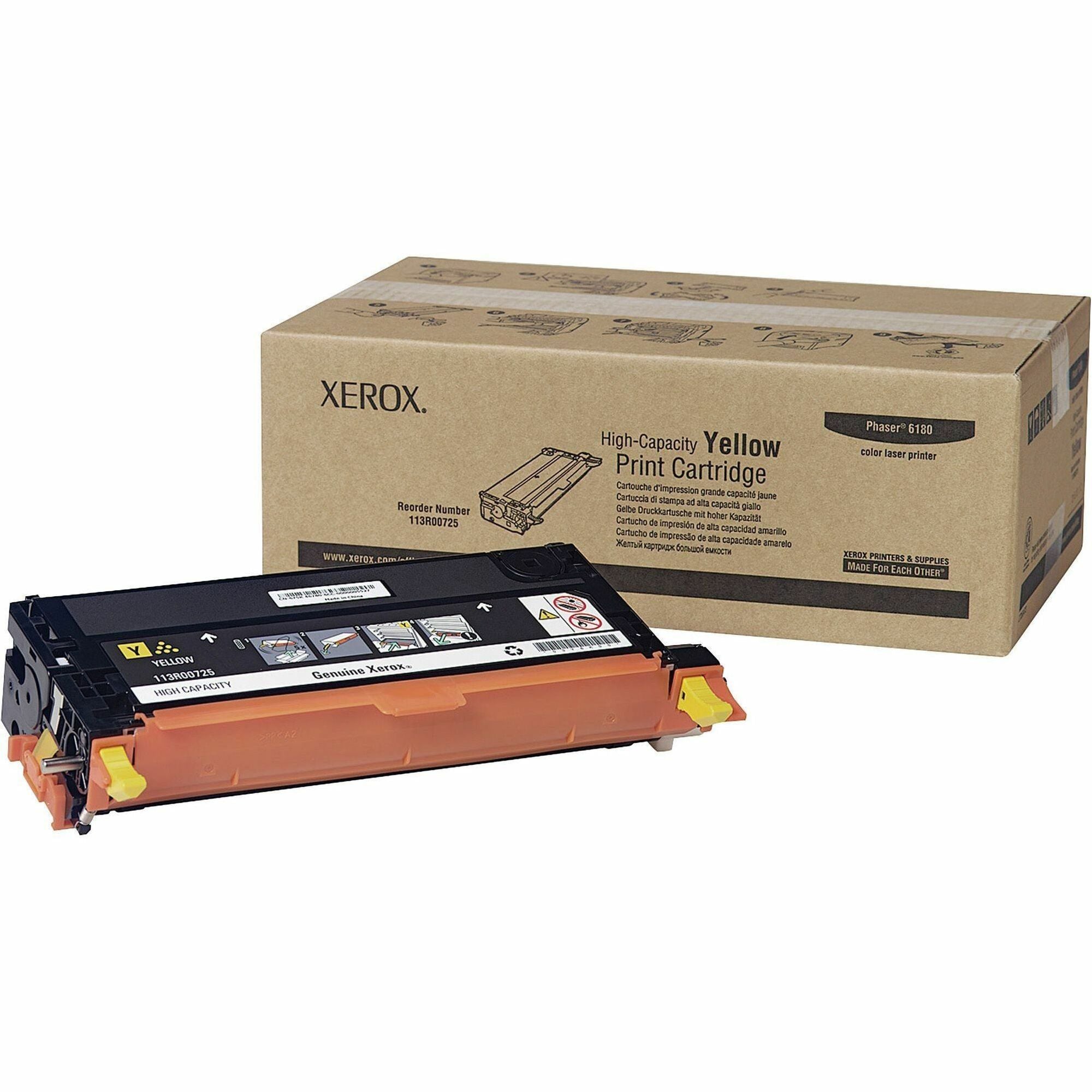 113R00725 High-Yield Toner, 6,000 Page-Yield, Yellow