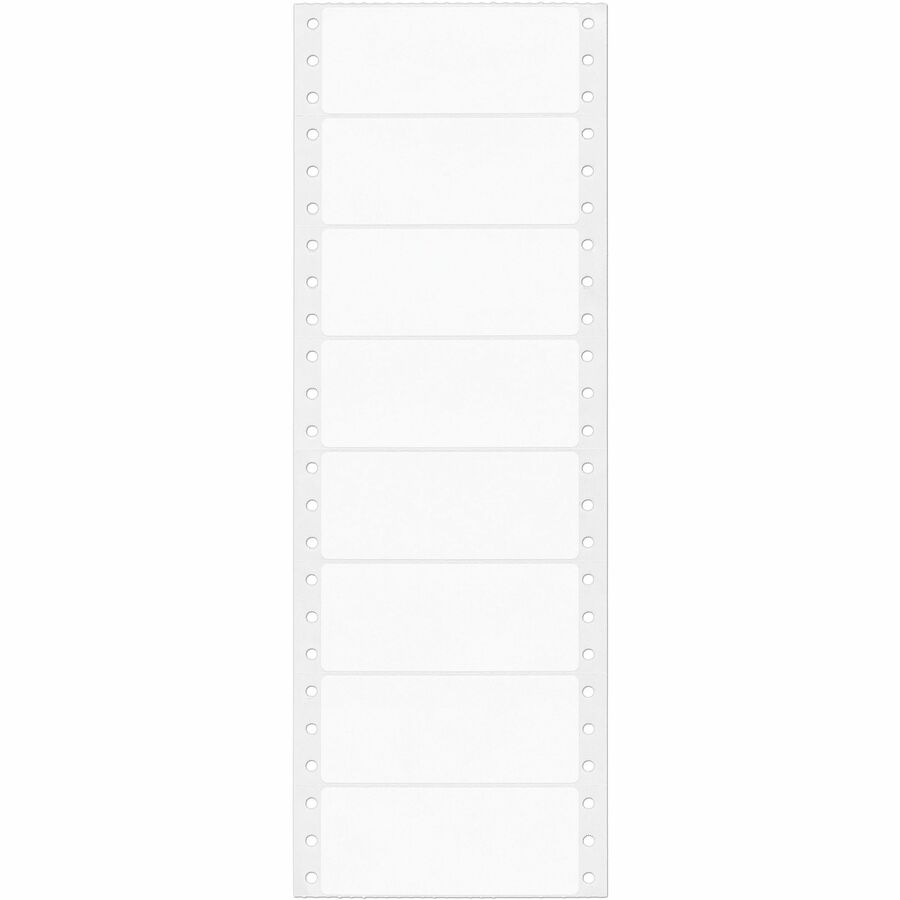 Avery Continuous Form Computer Labels) - 3 1/2" Height x 1 7/16" Width - Permanent Adhesive - Dot Matrix - White - 1 / Sheet - 5000 Total Label(s) - 5000 / Carton