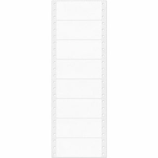 Avery Continuous Form Computer Labels) - 3 1/2" Height x 1 7/16" Width - Permanent Adhesive - Dot Matrix - White - 1 / Sheet - 5000 Total Label(s) - 5000 / Carton