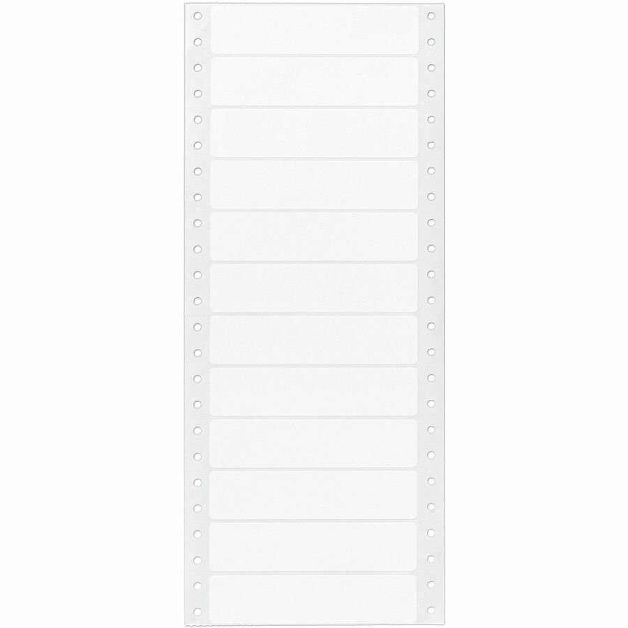 Avery Continuous Form Computer Labels, Permanent Adhesive, 4" x 15/16" , 5,000 Labels (4065) - 4" Width x 0.93" Length - 5000 / Box - White