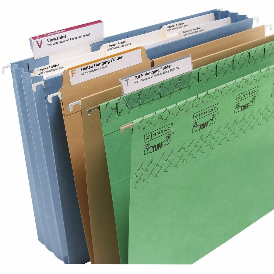 Smead Viewables Premium 3D hanging Folder Tabs and Labels - 1.25" Width x 3.50" Length