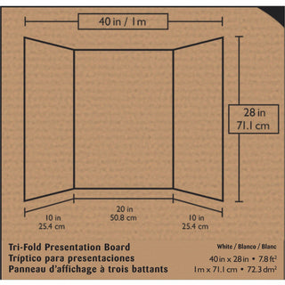 Pacon Presentation Boards - 28" Height x 40" Width - White Surface - 8 / Carton - 