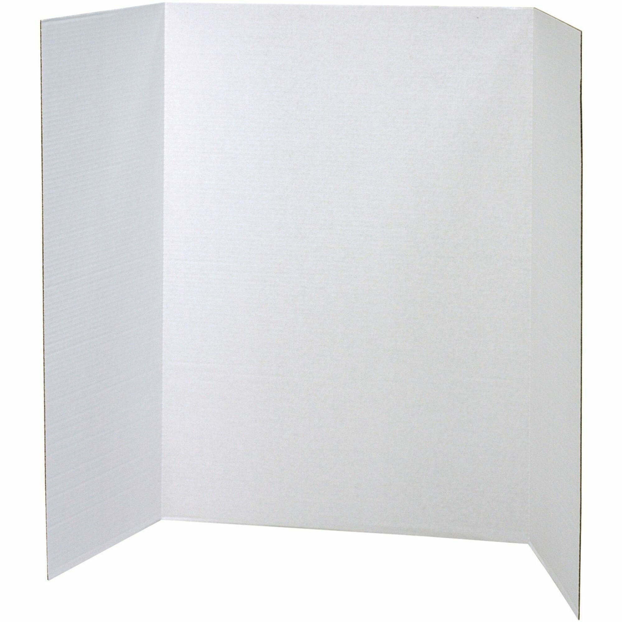 Pacon Presentation Boards - 28" Height x 40" Width - White Surface - 8 / Carton - 