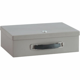 Sparco All-Steel Insulated Cash Box - Steel - Gray - 3.8" Height x 12.8" Width x 8.3" Depth