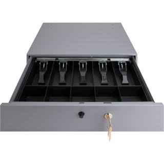 Sparco Removable Tray Cash Drawer - Gray - 3.8" Height x 17.8" Width x 15.8" Depth - 