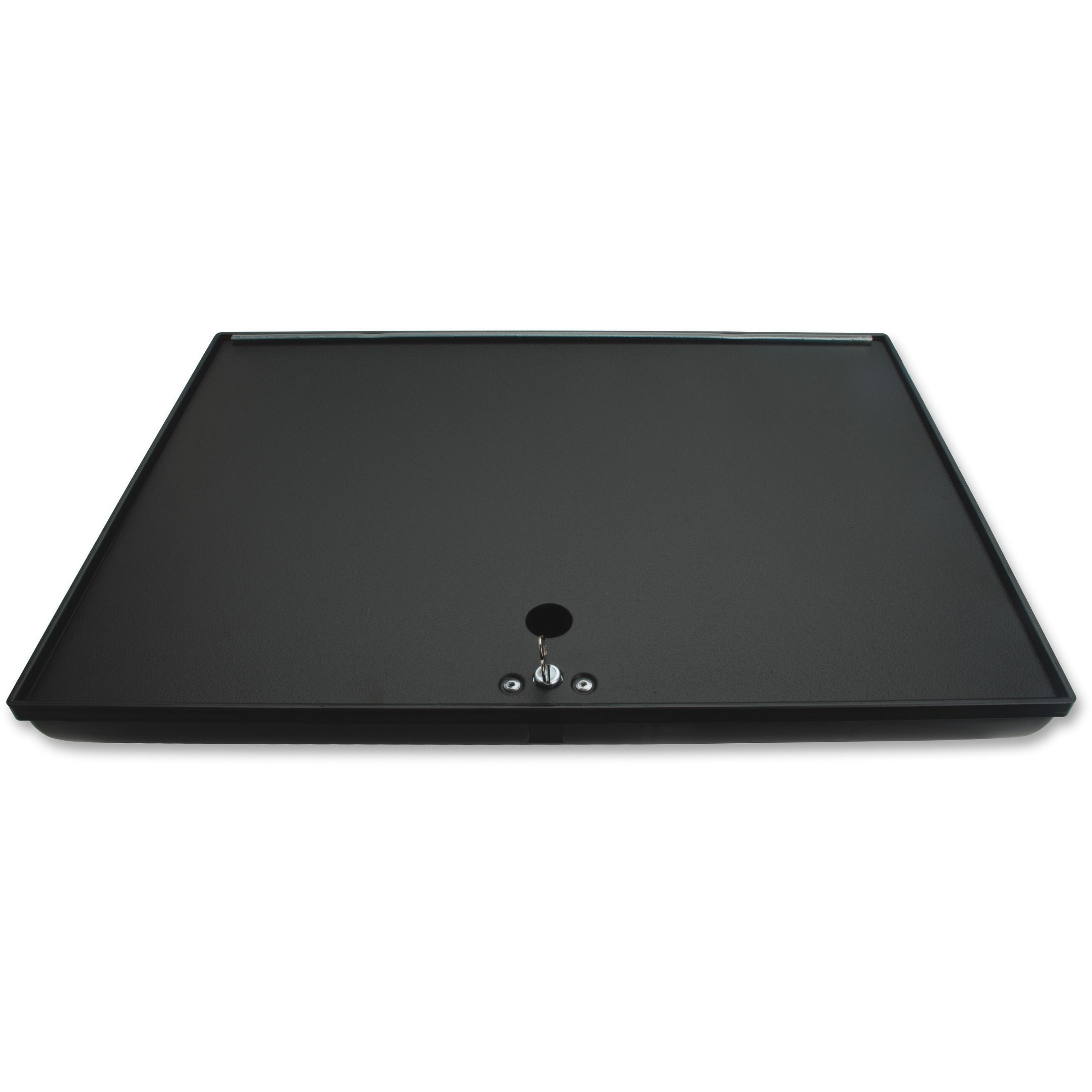 Sparco Locking Cover Money Tray - 1 x Cash Tray - 5 Bill/5 Coin Compartment(s) - Black - 
