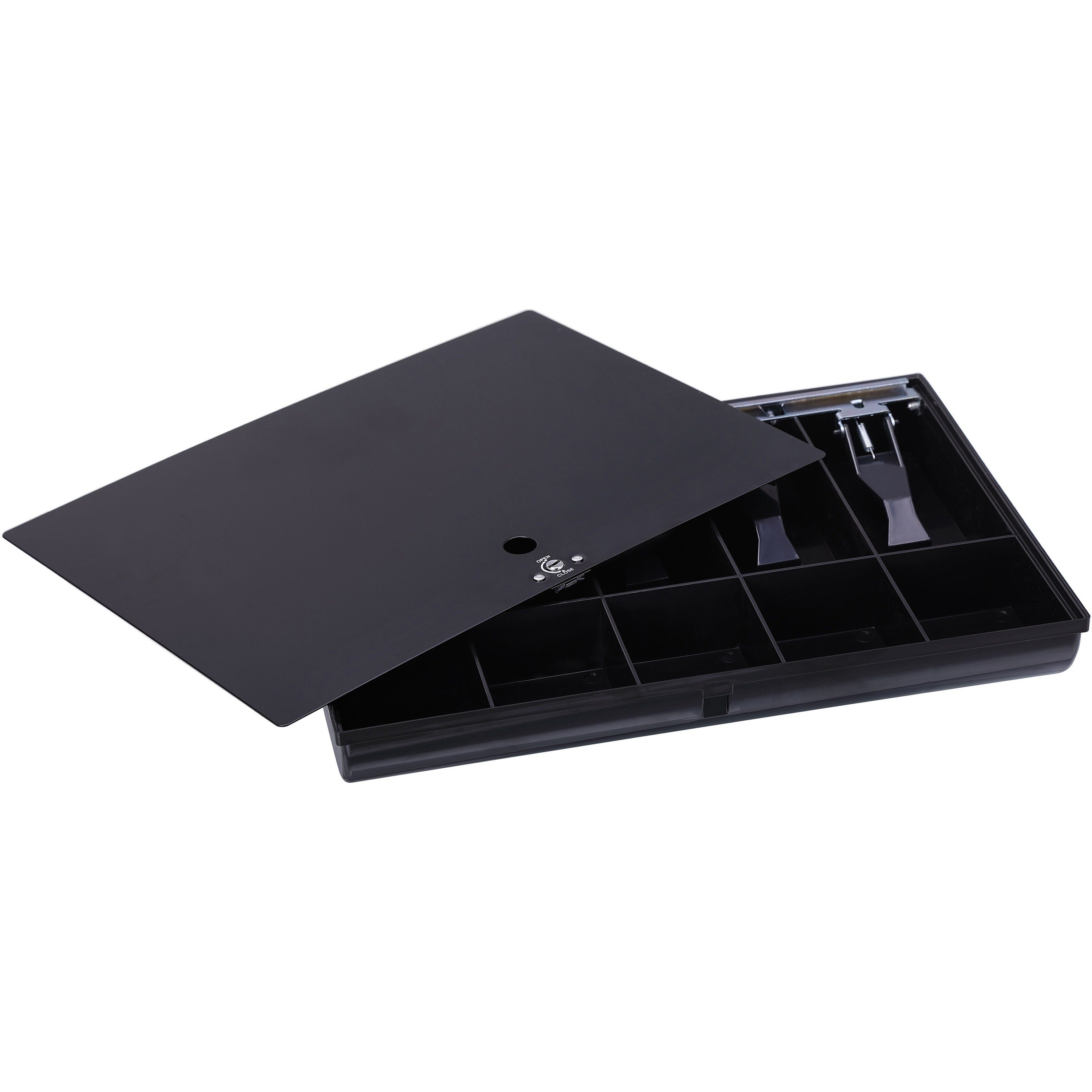 Sparco Locking Cover Money Tray - 1 x Cash Tray - 5 Bill/5 Coin Compartment(s) - Black - 