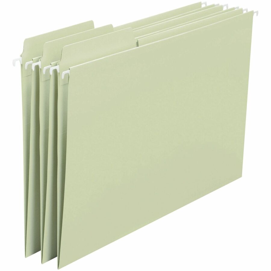 FasTab Hanging Folders, Letter Size, 1/3-Cut Tabs, Moss, 20/Box