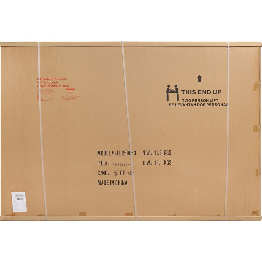 Lorell Signature Series Magnetic Dry-erase Markerboard - 72" (6 ft) Width x 48" (4 ft) Height - Coated Steel Surface - Silver, Ebony Frame - Magnetic - 1 Each - 