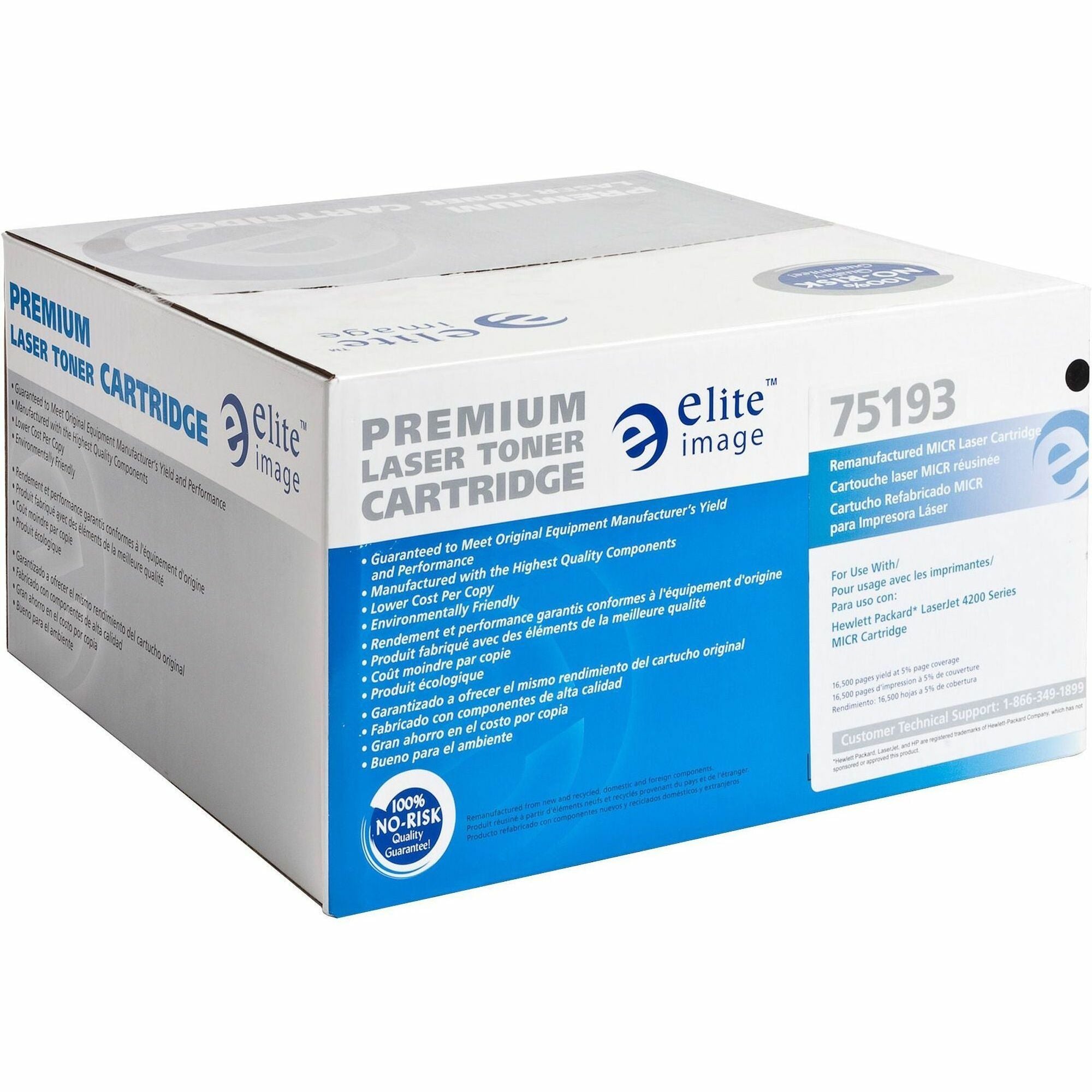 Elite Image Remanufactured MICR Laser Toner Cartridge - Alternative for HP 38A (Q1338A) - Black - 1 Each - 12000 Pages Black - 